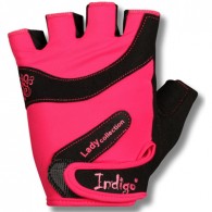 Перчатки для фитнеса женские INDIGO эластан,и/замша SB-16-1729 Розово-черный